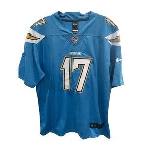 NFL San Diego Chargers Phillip‎ Rivers 17 Nike Sewn Blue Jersey Mens XXXL SI52*